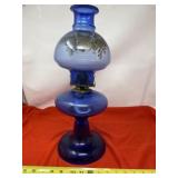 Cobalt blue oil lamp