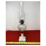 Victorian Atterbury oil lamp with clear glass
