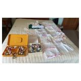 Fancy work, pillowcases table runners doily