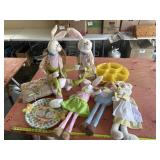 Easter decorations with bunnies