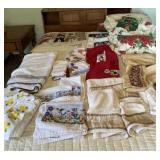 Christmas rug and comforter with pillow set with