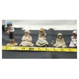 vintage miniature porcelain figurines, likely