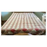 88 x 75 geometric zig zag diamond pattern quilt.