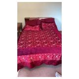 Or heavy oriental like bedspread with pillowcases