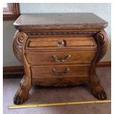 Amini Innovations marble top nightstand in