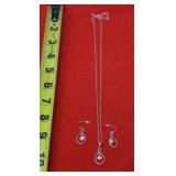 18" Matching Necklace & Earrings