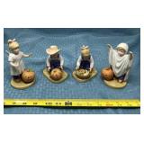 Homco 1985 Denim Days collector figurines.