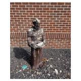 Moses statue with signs of wear