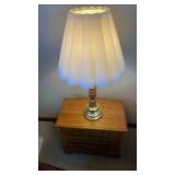 BROYHILL 3 drawer end table with lamp 24 x 21 x