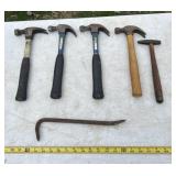 Hammers and crow bar