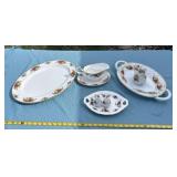 Royal albert old country roses meal platters with