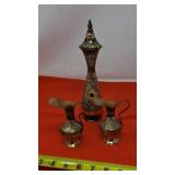 Mamluk Revival Silver & Copper Inlay over Brass