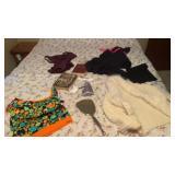 Vintage fur over the shoulder sweater, old