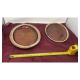 HULL pottery, brown, drip, stoneware rooster oval