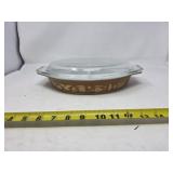 Early American Pyrex divided dish & Lid