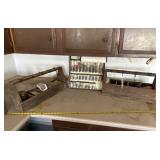 Display case for screws, nails, and 2 Vintage