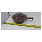 VTG Large Hull  Pottery Oven Proof USA Brown Drip
