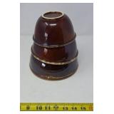 Hull Brown Drip Nesting Bowls