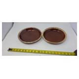 Hull USA Brown Drip Pie Plates