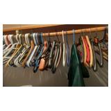 Hangers, including wooden, and a  poncho