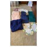 Three queen size sheet sets with blanket and