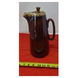 Vintage, HULL Pottery Brown Drip Glaze Coffee pot