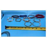 Vtg colorful, handcrafted bead and elastic