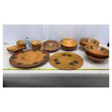 Munising wooden bowls,  hand-painted folk art