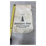 Deposit bag from the Davenport Bank and Trust