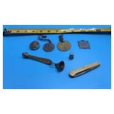 Sarnas Brass Bell, Metal Spy Coin, Brass Tag 6,