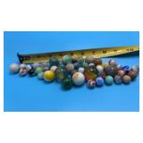 Glass jar of  Marbles