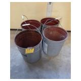 4 Metal 5 Gallon Buckets