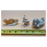 Hand-carved stone Fox figurine,  Bone china