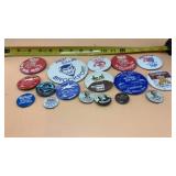 Collection of vintage political, promotional, and