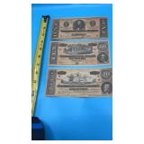 Confederate States of America Replicas-$1, $10,