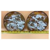 Antique Japanese porcelain plates, likely dating