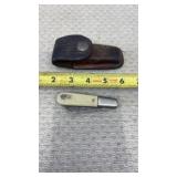 Shrade Barlow Pocket Knife w/ Leather Case