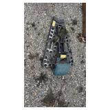 Platform section of a vintage climbing tree stand,