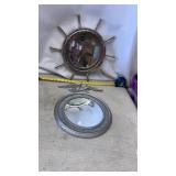 American Federal style eagle convex mirror, &