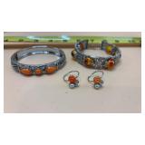 Paparazzi 'Radiant Ruins' orange bracelet,