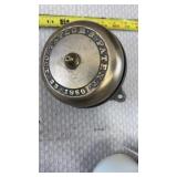 Antique Brass and Cast Iron Mechanical Clock,