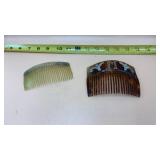 Art Nouveau faux shell combs