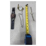 Quartz pocket watch, wristwatch. & punk-style