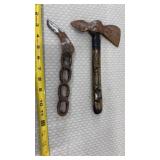 Native American-style pipe tomahawk with an