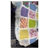 Granny Squares Afgan, Easter Colors76 x 48