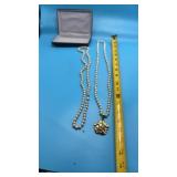 Vtg multi-colored crystal floral pendant with