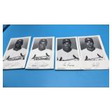 Collectible vintage baseball photo cards, likely