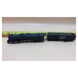 Santa Fe 3780 steam locomotive and tender model,