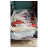 Tote with lid full of Candlestickï¿½s and more