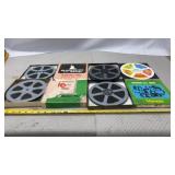 Blackhawk Films 8mm and Super 8 movie reels.